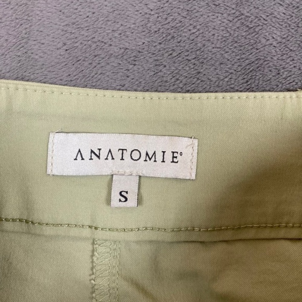Anatomie Ivanna Wide Leg Pants Sand green Beige Stretch Cotton Trousers Size S - Picture 2 of 8